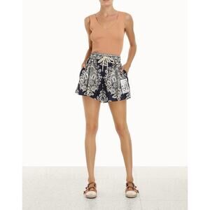 Zimmermann 100% Silk Pattie Paisley Shorts Size 8 (US)